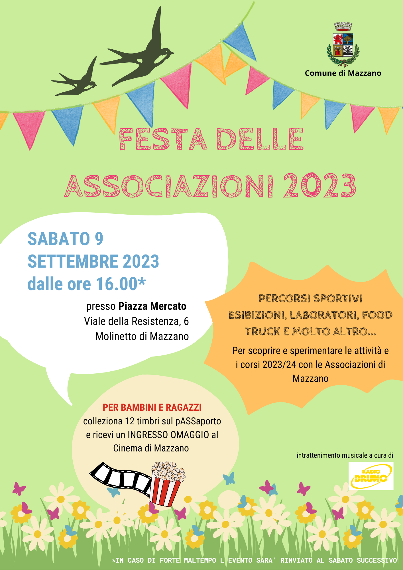 Festa delle Associazioni presso Piazza Mercato il 9 settembre