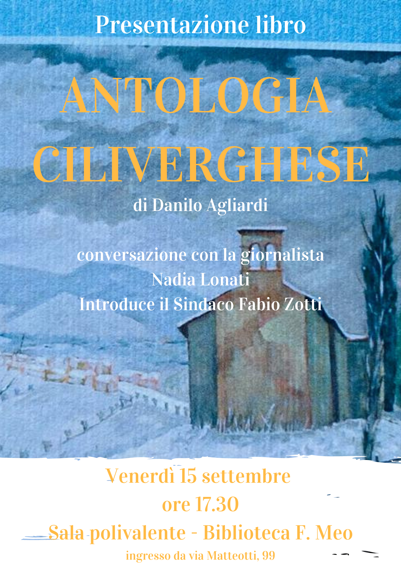 Presentazione libro Antologia Ciliverghese del Prof. Danilo Agliardi alla sala polivalente della Biblioteca F. Meo